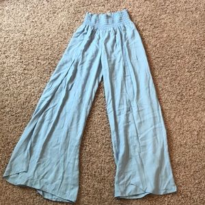 Blue Flowy Pants